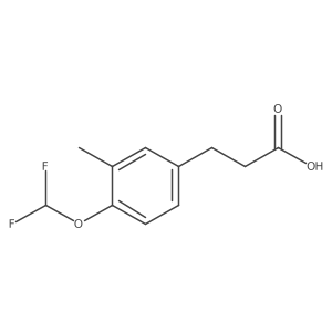 3-(4-(Difluoromethoxy)-3-methylphenyl)propanoic acid Structure