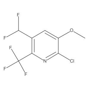 2-Chloro-5-(difluoromethyl)-3-methoxy-6-(trifluoromethyl)pyridine结构式