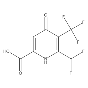 2-(Difluoromethyl)-4-hydroxy-3-(trifluoromethyl)pyridine-6-carboxylic acid Structure