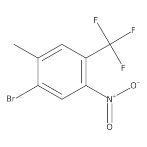 1-Bromo-2-methyl-5-nitro-4-(trifluoromethyl)benzene结构式