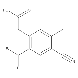 2-(4-Cyano-2-(difluoromethyl)-5-methylphenyl)acetic acid Structure