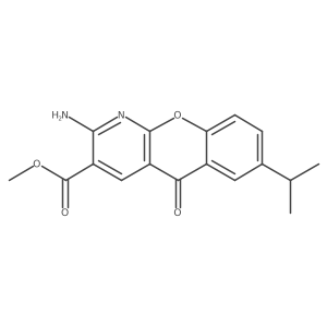 Methyl 2-amino-7-isopropyl-5-oxochromeno[2,3-B]pyridine-3-carboxylate结构式