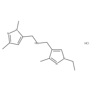 1-(1,3-dimethyl-1H-pyrazol-5-yl)-N-[(1-ethyl-3-methyl-1H-pyrazol-4-yl)methyl]methanamine结构式