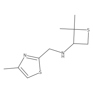 2,2-Dimethyl-N-((4-methylthiazol-2-yl)methyl)thietan-3-amine Structure