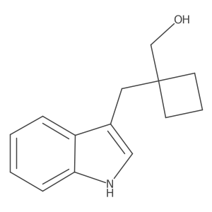 {1-[(1H-indol-3-yl)methyl]cyclobutyl}methanol结构式