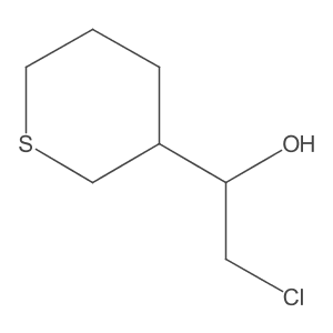 2-Chloro-1-(thian-3-yl)ethan-1-ol结构式