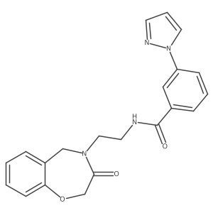 N-(2-(3-oxo-2,3-dihydrobenzo[f][1,4]oxazepin-4(5H)-yl)ethyl)-3-(1H-pyrazol-1-yl)benzamide Structure