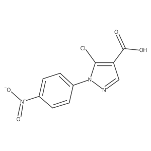 5-chloro-1-(4-nitrophenyl)-1H-pyrazole-4-carboxylic acid结构式