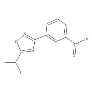 3-[5-(Difluoromethyl)-1,2,4-oxadiazol-3-yl]benzoic acid结构式