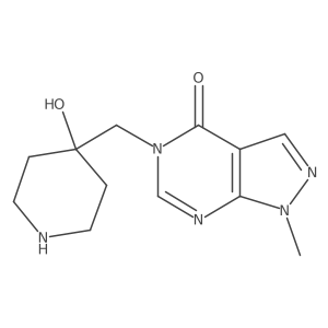 5-((4-Hydroxypiperidin-4-yl)methyl)-1-methyl-1,5-dihydro-4H-pyrazolo[3,4-d]pyrimidin-4-one结构式