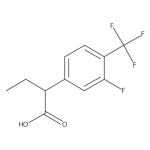 2-[3-Fluoro-4-(trifluoromethyl)phenyl]butanoic acid结构式