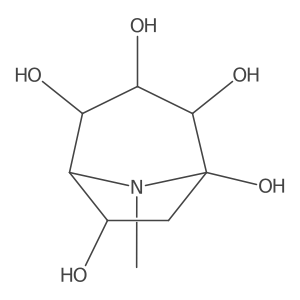 rel-(+)-(1R,2S,3R,4S,5R,6R)-8-Methyl-8-azabicyclo[3.2.1]octane-1,2,3,4,6-pentol Structure