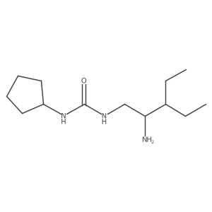 3-(2-Amino-3-ethylpentyl)-1-cyclopentylurea结构式