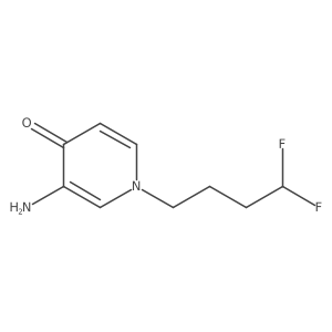 3-Amino-1-(4,4-difluorobutyl)-1,4-dihydropyridin-4-one Structure