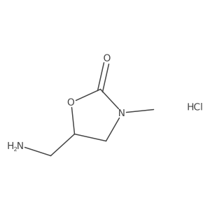 (5R)-5-(aminomethyl)-3-methyl-1,3-oxazolidin-2-one hydrochloride结构式