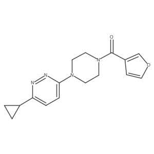 (4-(6-Cyclopropylpyridazin-3-yl)piperazin-1-yl)(furan-3-yl)methanone Structure