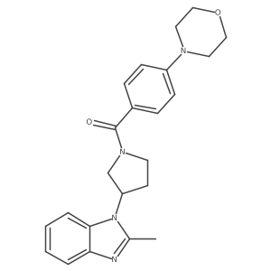(3-(2-methyl-1H-benzo[d]imidazol-1-yl)pyrrolidin-1-yl)(4-morpholinophenyl)methanone结构式