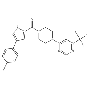 (4-(4-fluorophenyl)-1H-pyrrol-2-yl)(4-(6-(trifluoromethyl)pyrimidin-4-yl)piperazin-1-yl)methanone Structure