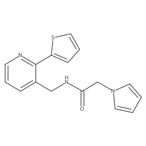 2-(1H-pyrrol-1-yl)-N-((2-(thiophen-2-yl)pyridin-3-yl)methyl)acetamide结构式