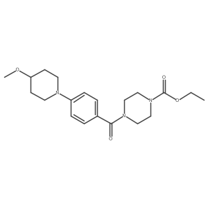 Ethyl 4-[4-(4-methoxypiperidin-1-yl)benzoyl]piperazine-1-carboxylate Structure