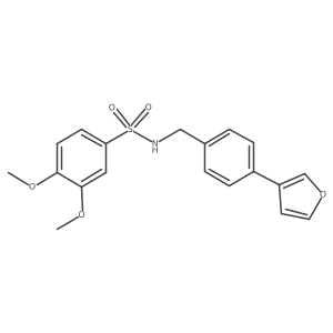 N-(4-(furan-3-yl)benzyl)-3,4-dimethoxybenzenesulfonamide结构式