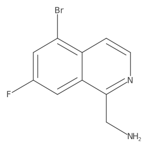 (5-Bromo-7-fluoroisoquinolin-1-yl)methanamine结构式