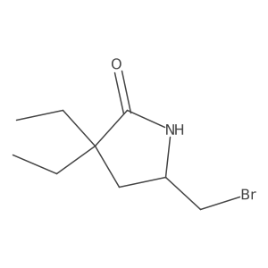 5-(Bromomethyl)-3,3-diethylpyrrolidin-2-one Structure