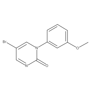 5-Bromo-1-(3-methoxyphenyl)pyrimidin-2(1H)-one结构式