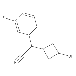 2-(3-Fluorophenyl)-2-(3-hydroxyazetidin-1-yl)acetonitrile Structure