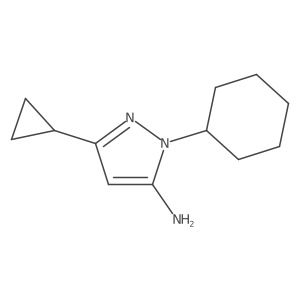 1-cyclohexyl-3-cyclopropyl-1H-pyrazol-5-amine结构式