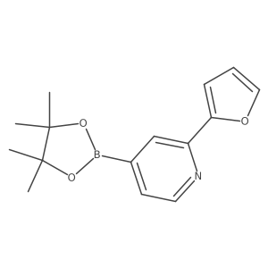 2-(Furan-2-yl)pyridine-4-boronic acid pinacol ester结构式