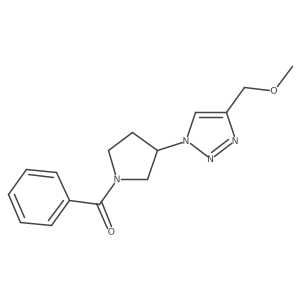 1-(1-benzoylpyrrolidin-3-yl)-4-(methoxymethyl)-1H-1,2,3-triazole结构式