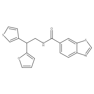 N-[2-(furan-2-yl)-2-(thiophen-3-yl)ethyl]-1,3-benzothiazole-6-carboxamide Structure