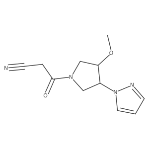 3-(3-methoxy-4-(1H-pyrazol-1-yl)pyrrolidin-1-yl)-3-oxopropanenitrile结构式
