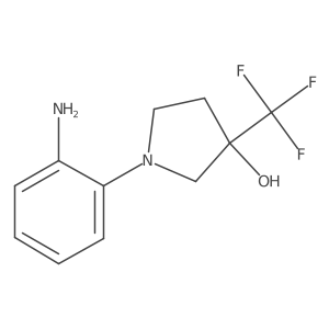 1-(2-Aminophenyl)-3-(trifluoromethyl)pyrrolidin-3-ol Structure