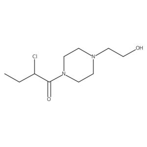 2-Chloro-1-(4-(2-hydroxyethyl)piperazin-1-yl)butan-1-one Structure
