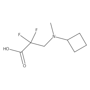 3-[Cyclobutyl(methyl)amino]-2,2-difluoropropanoic acid结构式