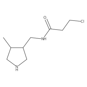 rac-3-chloro-N-{[(3R,4R)-4-methylpyrrolidin-3-yl]methyl}propanamide Structure