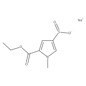 sodium 5-(ethoxycarbonyl)-1-methyl-1H-pyrrole-3-sulfinate结构式
