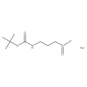 Sodium3-{[(tert-butoxy)carbonyl]amino}propane-1-sulfinate结构式