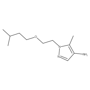 5-methyl-1-[2-(3-methylbutoxy)ethyl]-1H-pyrazol-4-amine结构式