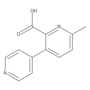6-Methyl-3-(pyridin-4-yl)pyridine-2-carboxylic acid结构式
