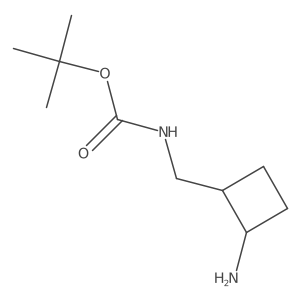 tert-butyl N-[(2-aminocyclobutyl)methyl]carbamate Structure