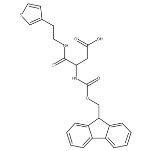 3-({[(9H-fluoren-9-yl)methoxy]carbonyl}amino)-3-{[2-(thiophen-3-yl)ethyl]carbamoyl}propanoic acid Structure