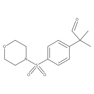 2-Methyl-2-[4-(morpholine-4-sulfonyl)phenyl]propanal结构式