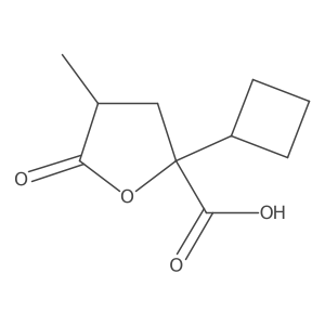 2-Cyclobutyl-4-methyl-5-oxooxolane-2-carboxylic acid结构式