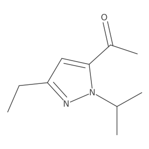 1-[3-ethyl-1-(propan-2-yl)-1H-pyrazol-5-yl]ethan-1-one结构式