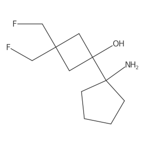 1-(1-Aminocyclopentyl)-3,3-bis(fluoromethyl)cyclobutan-1-ol结构式