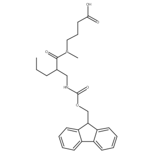 4-{2-[({[(9H-fluoren-9-yl)methoxy]carbonyl}amino)methyl]-N-methylpentanamido}butanoic acid Structure