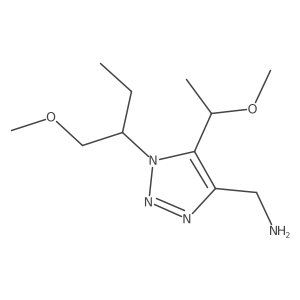 [1-(1-methoxybutan-2-yl)-5-(1-methoxyethyl)-1H-1,2,3-triazol-4-yl]methanamine Structure